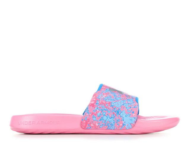 Girls' Under Armour Little Kid & Big Kid Ignite Select H2T G Sport Slides in Pink Sunset color