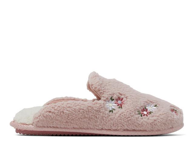 Dearfoams Teddy Heart Scuff Slippers in Mini Flowers color