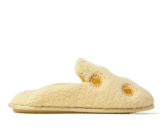 Dearfoams Teddy Heart Scuff Slippers in Honey Blossom color
