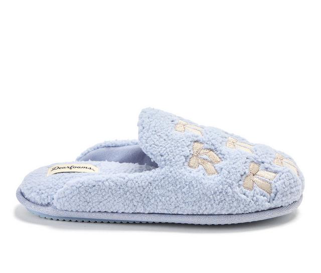 Dearfoams Teddy Heart Scuff Slippers in Eventide color