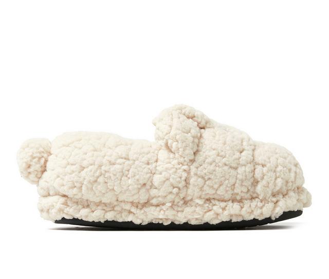 Dearfoams Toddler & Little Kid Emery Kids Critter Closed Back Slippers in Creme Brulee color