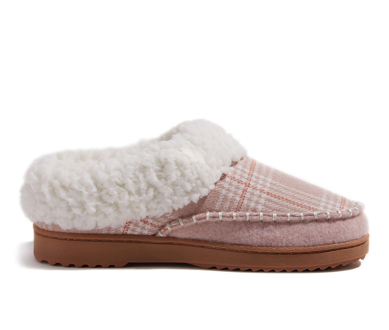 Dearfoams Nyla Felted & Plaid Moc Toe Clog Slippers | Shoe Carnival