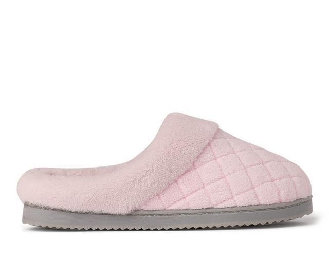 Dearfoams Libby Quilted Terry Clog Slippers in Fresh Pink color