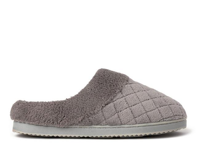 Dearfoams Libby Quilted Terry Clog Slippers in Medium Grey color
