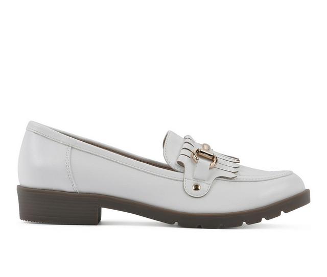 Women's Cliffs by White Mountain Galeena Loafers in White color