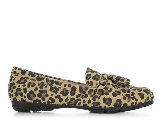 Women's Cliffs by White Mountain Gush Loafers in Tan Leopard color