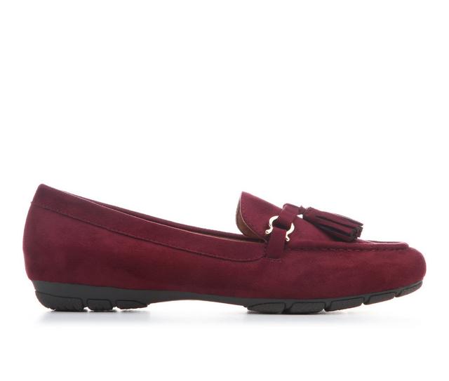 Women's Cliffs by White Mountain Gush Loafers in Dark Burgandy color