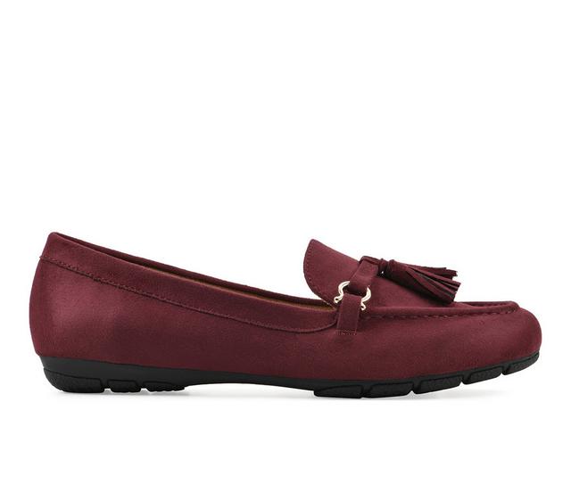 Women's Cliffs by White Mountain Gush Loafers in Dark Burgundy W color