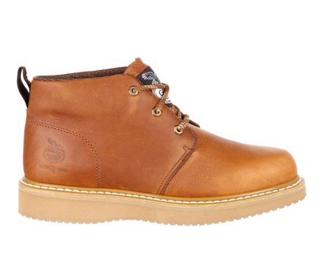 Men's Georgia Boot Georgia Boot Wedge Chukka Work Boots in Barracuda Gold color