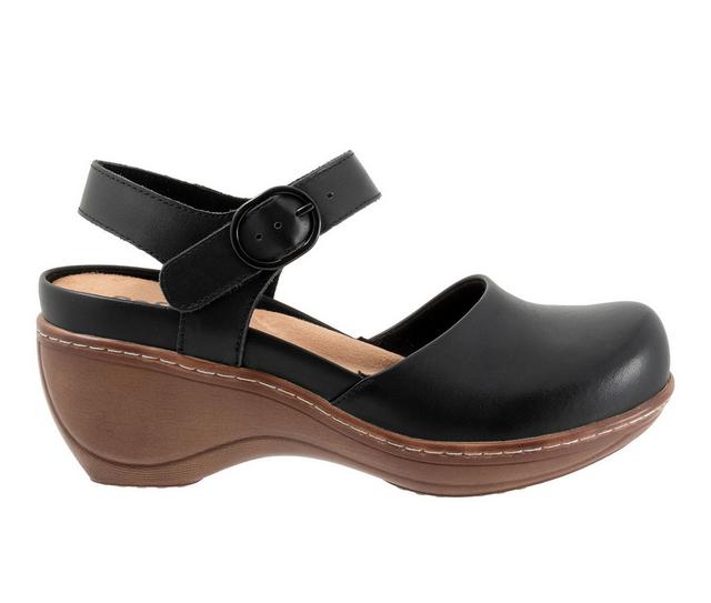 Women's Softwalk Mabelle Wedge Sandals in Black color