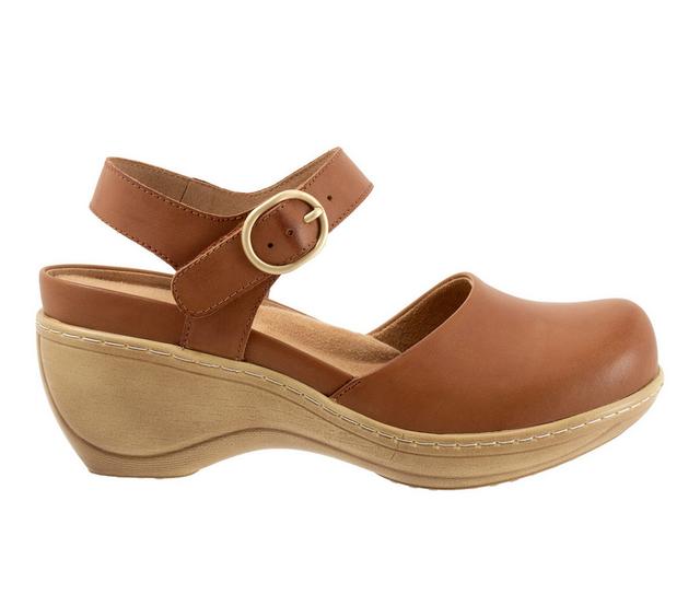 Women's Softwalk Mabelle Wedge Sandals in Luggage color