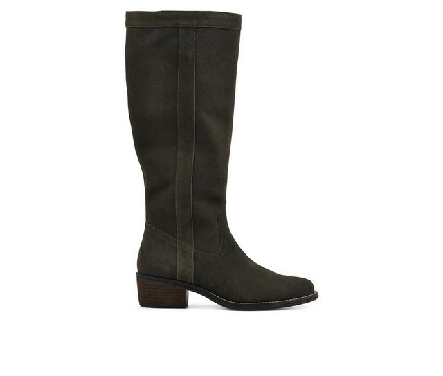 Women's White Mountain Altitude Knee High Boots in Army Suede color