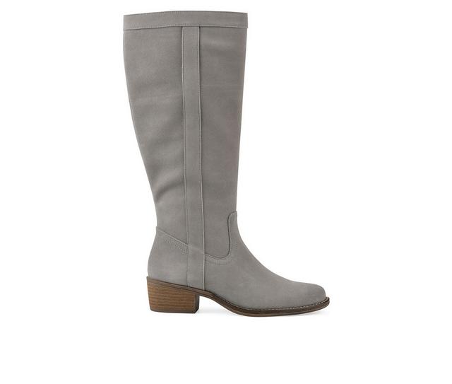 Women's White Mountain Altitude Wide Calf Knee High Boots in Light Grey color