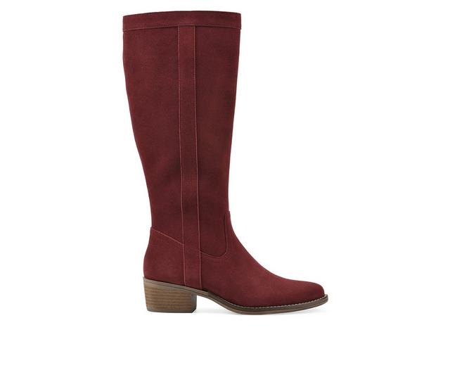 Women's White Mountain Altitude Wide Calf Knee High Boots in Burgundy color