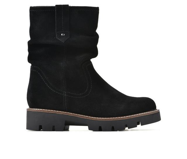 Women's White Mountain Glean Mid Calf Boots in Black Suede color