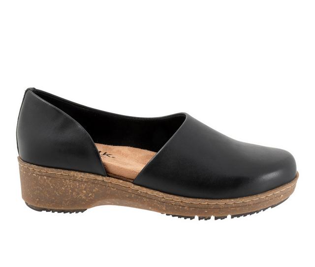 Women's Softwalk Addie Low Wedge Casual Shoes in Black color