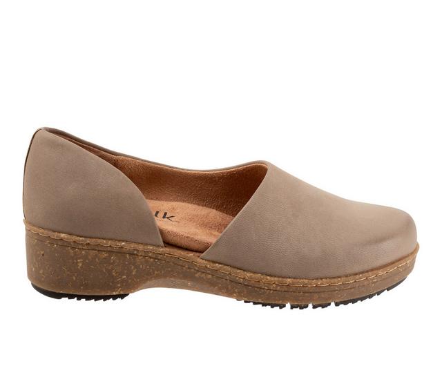 Women's Softwalk Addie Low Wedge Casual Shoes in Taupe Nubuck color