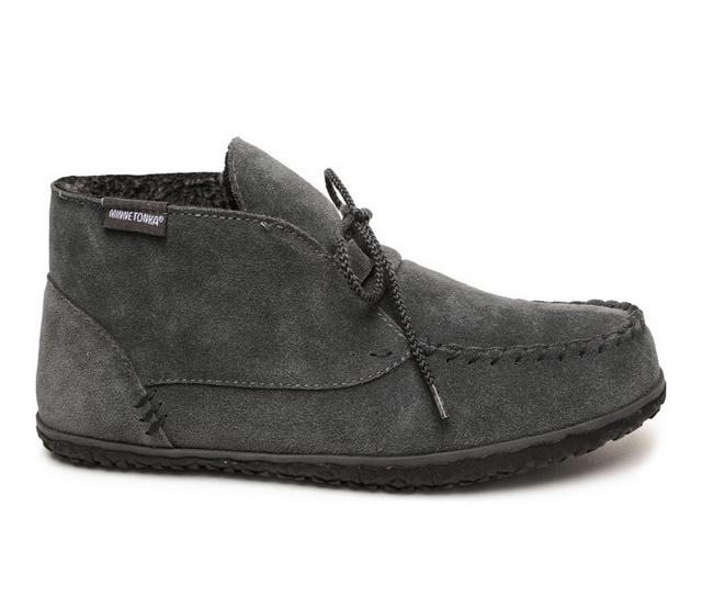 Minnetonka Men's Torrey Slipper Boot in Charcoal color