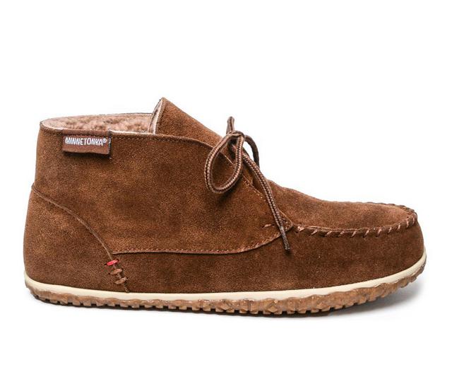 Minnetonka Men's Torrey Slipper Boot in Whiskey color