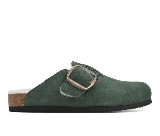 Women's White Mountain Big Sur Clogs in Hunter w/Fur color