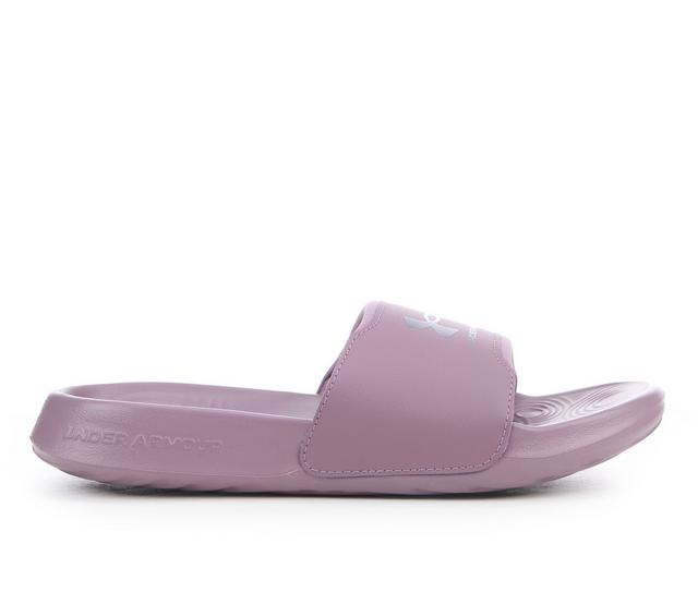 Women's Under Armour W Ignite Select Sport Slides in Purple Prime color