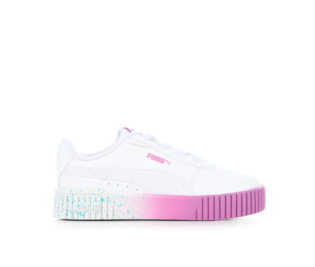 Girls' Puma Toddler Carina 2.0 Fade Spkle Sneakers in Wht/Pink/Blue color