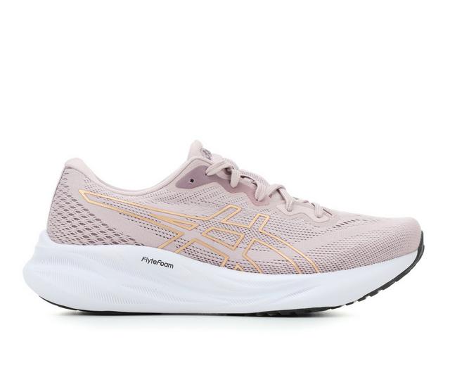 Women's ASICS Gel Pulse 15 Running Shoes in Rose/Champagne color