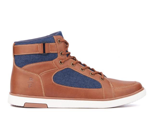 Men's Reserved Footwear Austin High-Top Fashion Sneakers in Cognac color