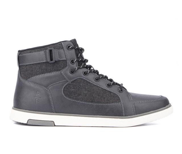 Men's Reserved Footwear Austin High-Top Fashion Sneakers in Black color