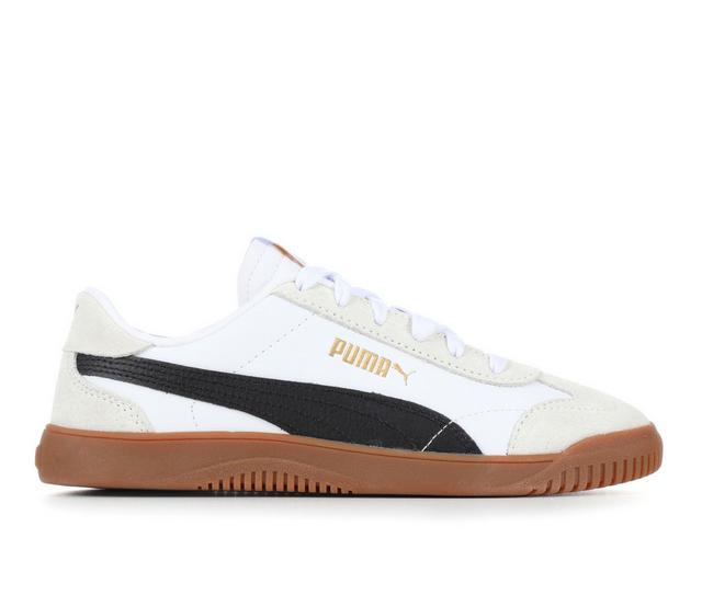 Kids' Puma Big Kid Club 5v5 Sneakers in Wht/GrySude/Gum color