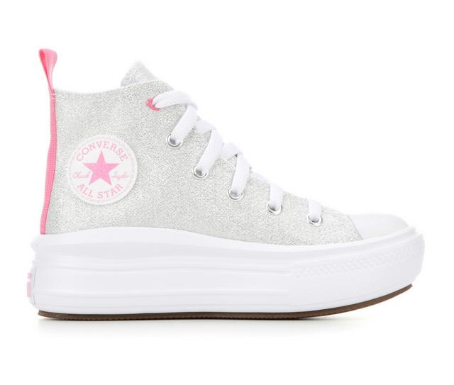Girls' Converse Little Kid CTAS Move Be Dazzling Sneakers in Wht/OopsPnk/Wht color