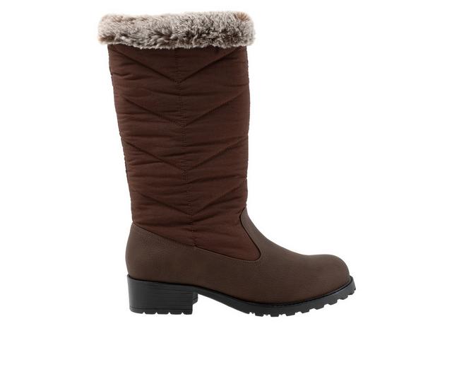 Women's Trotters Benji 3.0 Knee High Boots in DK Brown color