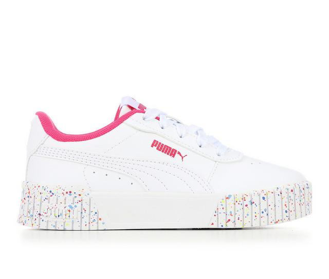 Girls' Puma Little Kid Carina 2.0 BonBon Pre-School Sneakers in White/Pink/Spec color