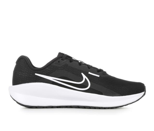 Men's Nike Downshifter 13 Running Shoes in Black/White 001 color