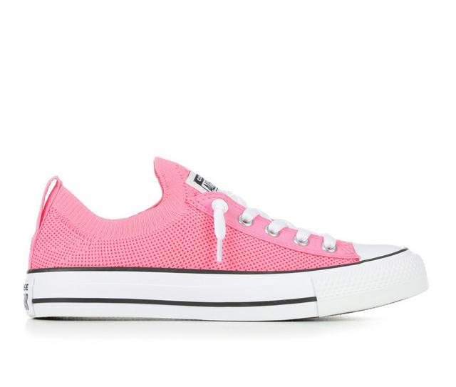 Girls' Converse Big Kid Chuck Taylor All star Knit Sneakers in OopsPnk/Wht/Blk color
