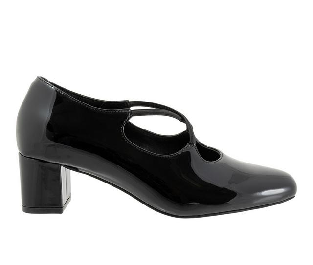 Women's Trotters Demi Pumps in Black Pat color