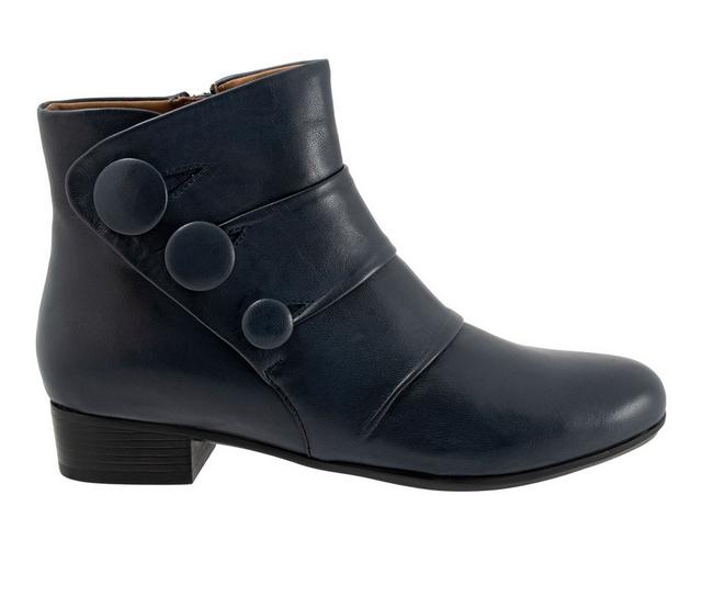 Women's Trotters Mila Booties in Navy color