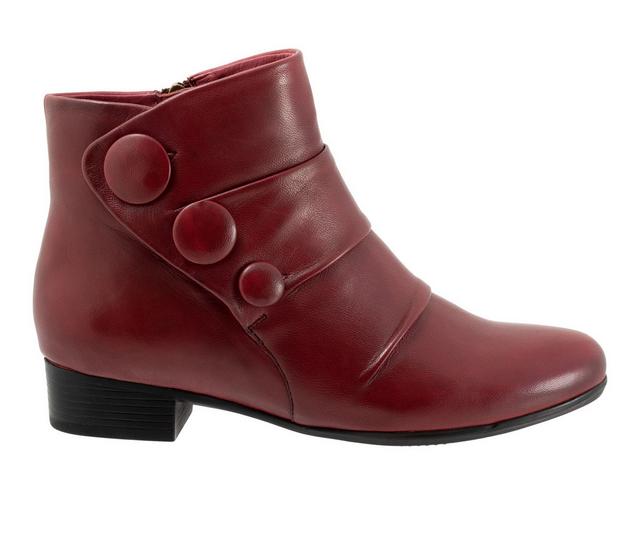 Women's Trotters Mila Booties in Sangria color