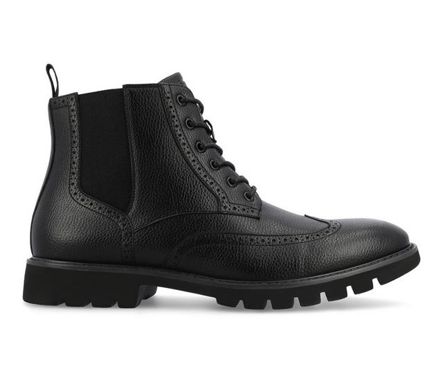 Men's Vance Co. Bowman Lace Up Boots in Black color