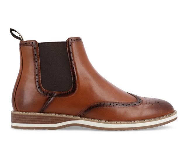 Men's Vance Co. Thorpe Chelsea Dress Boots in Cognac color