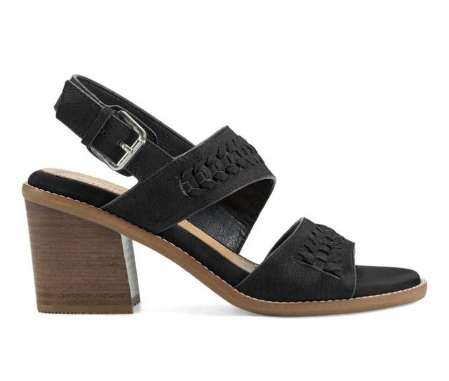 Women's EARTH FOOTWEAR Anty Block-Heel Sandals in Black color