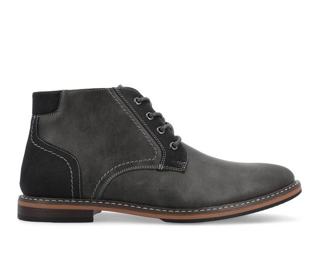 Men's Vance Co. Franco Wide Chukka Dress Boots in Charcoal Wide color
