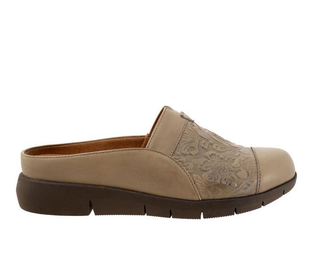 Women's Softwalk San Marcos Tooling Mules in Stone color
