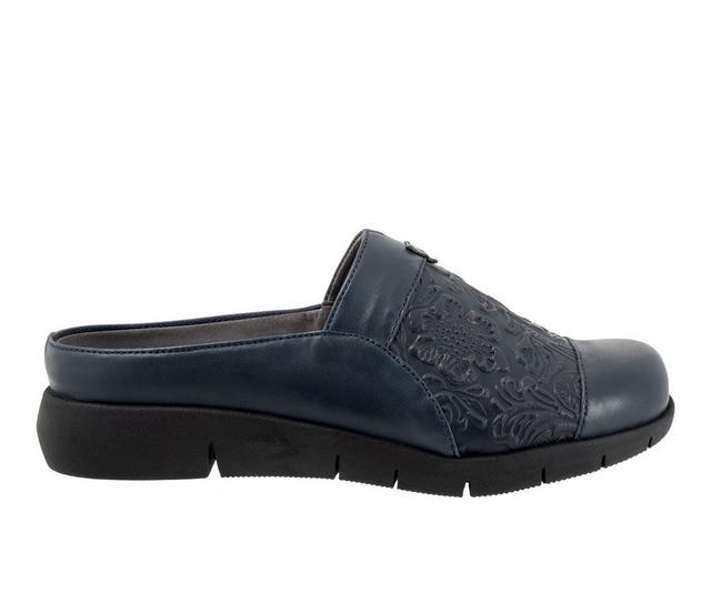 Women's Softwalk San Marcos Tooling Mules in Navy color