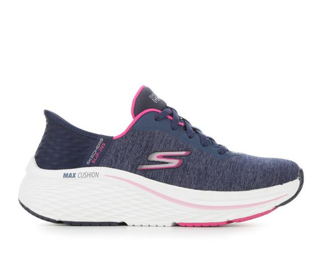 Women's Skechers Go 129616 Max Cushion Prevail Slip In Running Shoes in Navy/Pink color