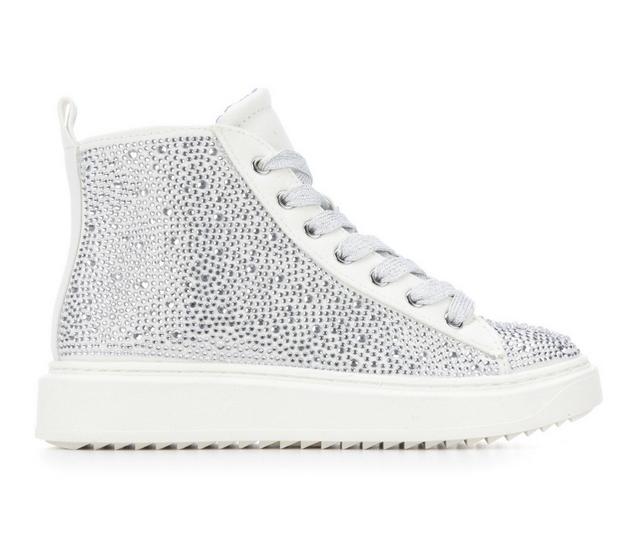 Girls' Steve Madden Little & Big Kid JCarlyy High Top Sneakers in Silver color