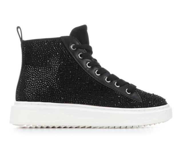 Girls' Steve Madden Little & Big Kid JCarlyy High Top Sneakers in Black color