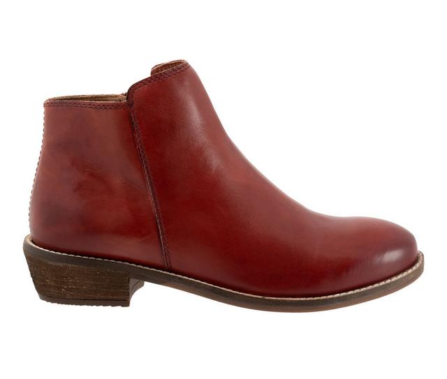 Women's Softwalk Rocklin 2.0 Booties in Dark Red color