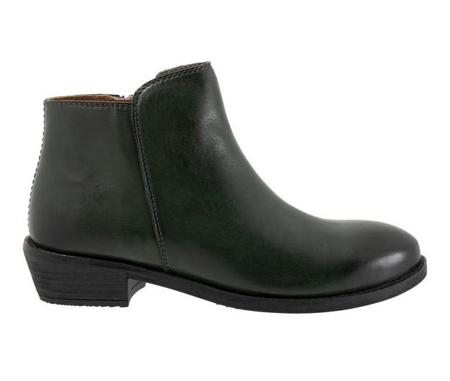 Women's Softwalk Rocklin 2.0 Booties in DK Green color