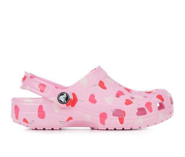 Girls' Crocs Little Kid & Big Kid Classic Heart Pop in Flamingo color